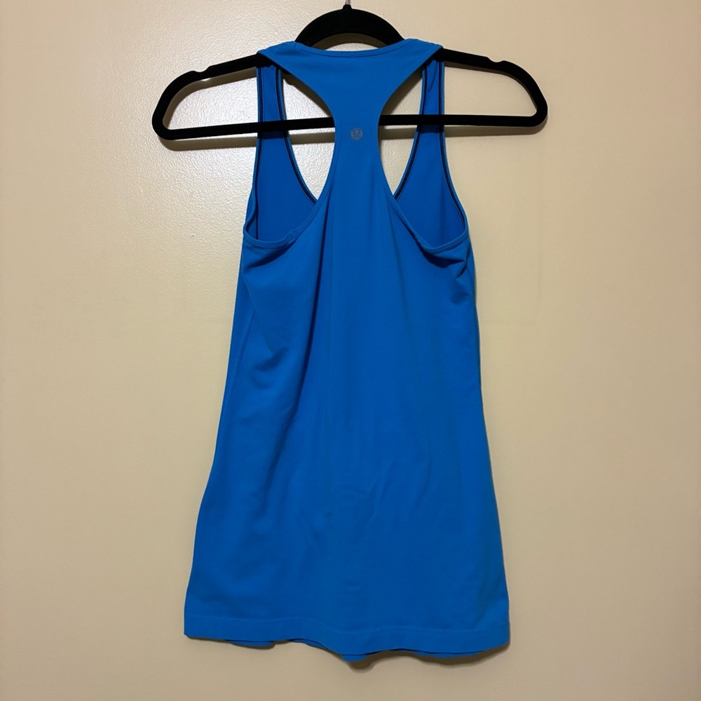 Lululemon Cool Racerback Tank Women’s 2 Khaki Blue Athletic Yoga - Picture 5 of 6